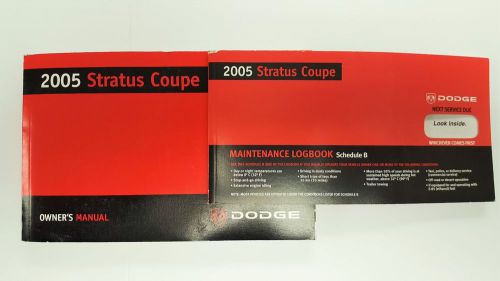 2005 dodge stratus coupe owner&#039;s manual and maintenance book