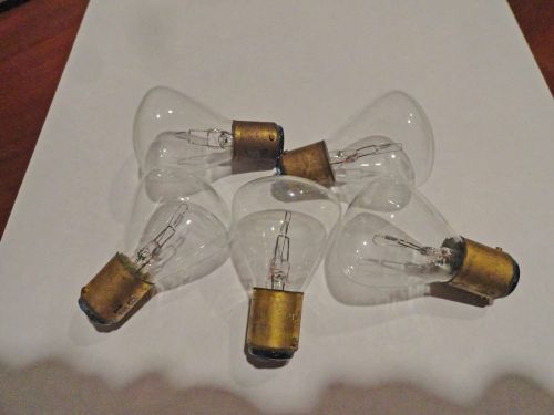Lot 5 vintage ge 1196 auto lamps bulbs bulb brass 12v
