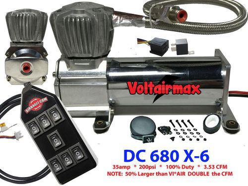 Voltairmax dc680c 200psi air compressor 3.53cfm &amp; 7-switch avs style
