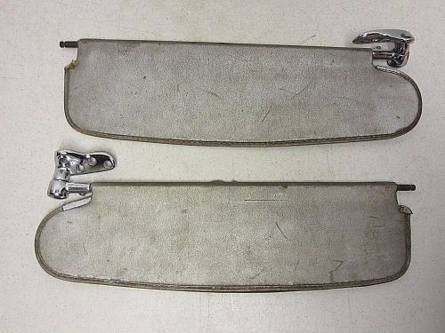 1955-57 chevy/pontiac convertible sun visors w/brackets pair original   (h16)