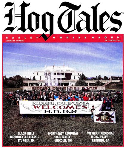 1993 jul/aug harley hog tales magazine -ne &amp; w rallies-black hills-australia