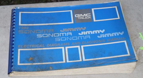 1992 gmc sonoma truck jimmy oem electrical diagrams diagnosis service manual