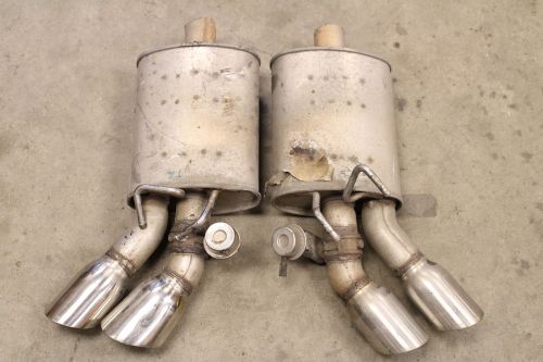 2012-14 camaro zl1 1le npp variable valve mufflers &amp; tips used damaged!!! oem gm