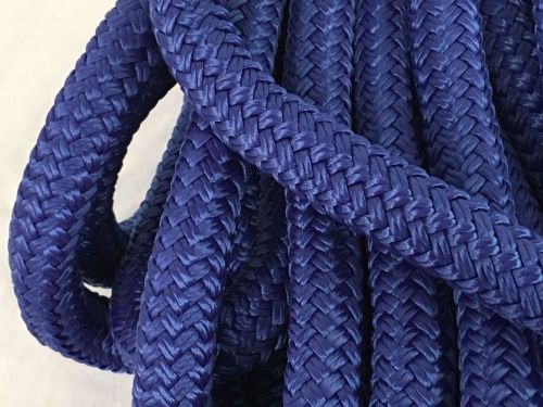 Royal blue nylon 3/4&#034;x150&#039; double braid rope anchor mooring dock lines yacht