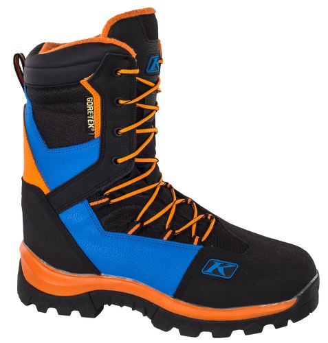 Mens klim adrenaline gtx orange blue black snowmobile atv winter boots gore-tex