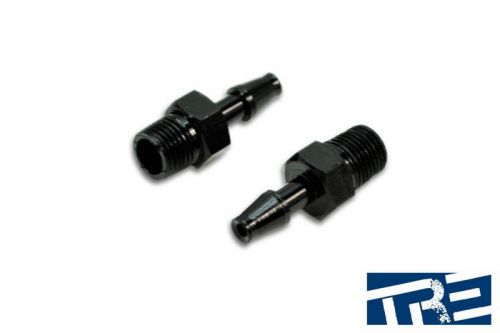 Treadstone performance 1/8" npt to 3/16" barb straight fitting acc-bv-18316blk