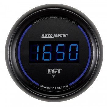 Autometer gauge, digital egt, 2-1/16&#034;, pyrometer 0-2000 degrees f. cobalt -6945
