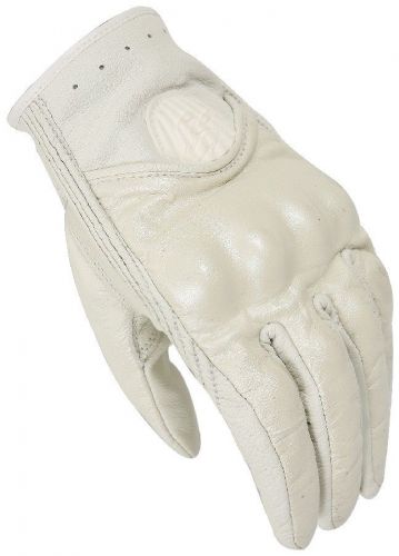 Fieldsheer vanity white large leather motorcycle riding gloves lrg lg