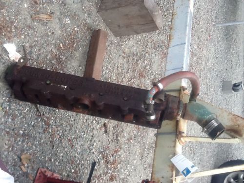 Ford lehman marine diesel 120 exhaust manifold, complete as photo'd  grand banks
