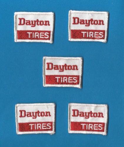 5 lot vintage 1980's dayton tires auto club sew on jacket farmer hat patches