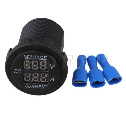 Waterproof dc12-24v blue led  digital voltmeter ammeter