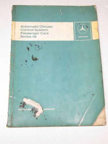 Oem mercedes benz w116 acc automatic climate control dealership service manual