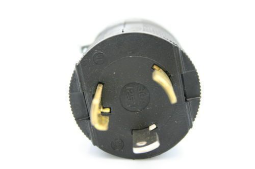 New | hubbell hbl2611vbk ac plug nema l5-30 male valise black