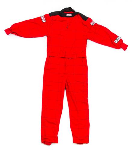 G-force red small single layer gf145 1 piece driving suit p/n 4145smlrd