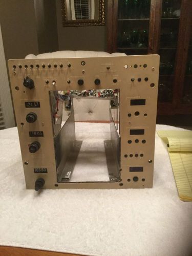 Beechcraft king air c-90 center radio stack panel w/heads for comm and nav