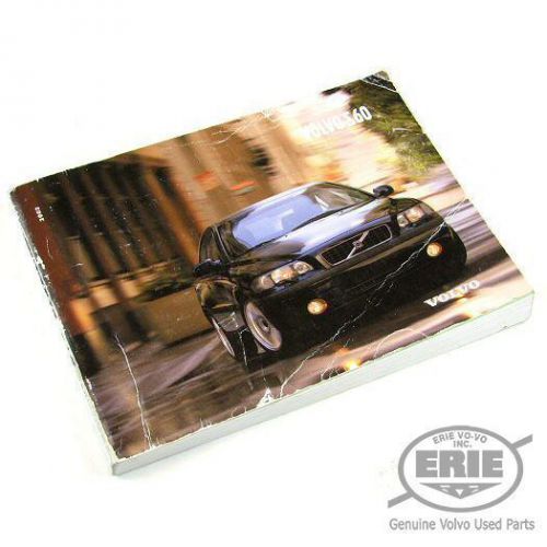Original volvo owner's manual for volvo s60 2002