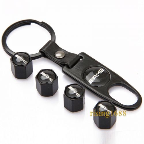 Find Black Car Wheel Tire Valve Caps Tyre Stem Air Caps Keychain