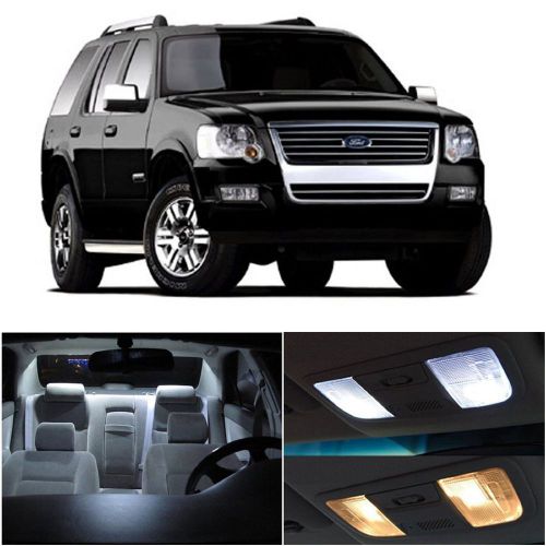 13x white led lamp bulb interior light package for ford explorer 2002-2010 us