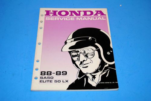 Genuine honda service manual 88 89 sa50 elite lx vintage dirtbike motorcycle