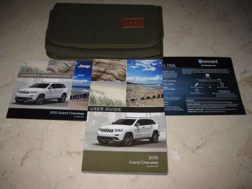 Jeep grand cherokee 2015 user guide set factory cover  *mint* !!!!!!!!!!!