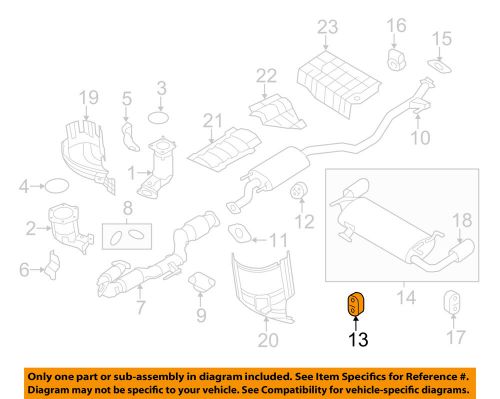 Nissan oem exhaust-resonator &amp; pipe rear mount 206515l300