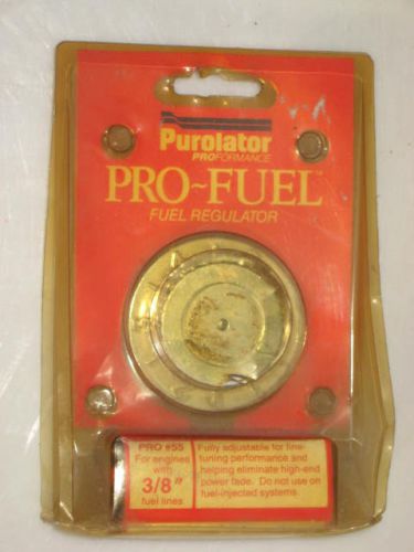 3/8&#034; chrome pro-fuel regulator (for pressures up to 10lbs), purolator pro # 55