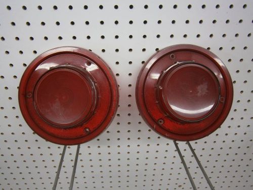 1956 ford fairlane pair of tail light lens frst-56 oem