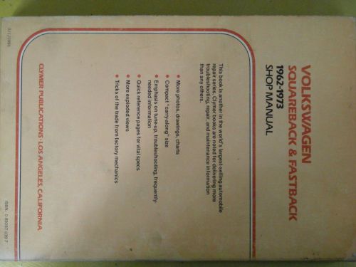 Clymer vw squareback &amp; fastback 1962-1973 shop manual