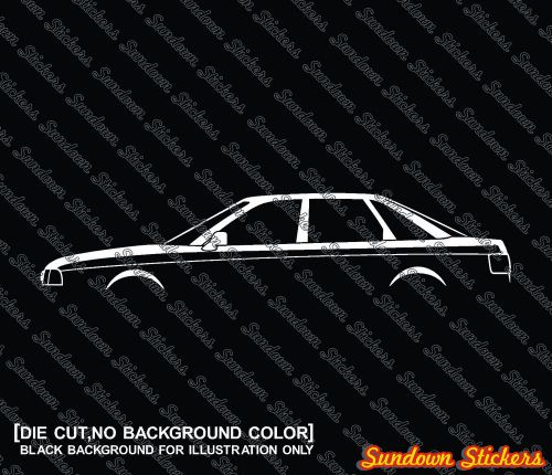 2x car silhouette stickers - for audi 80 , b3 (1986–1991) 4-door sedan