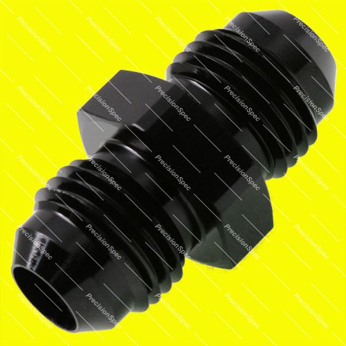 An6 to 6an jic straight male flare union fitting adapter black with 1yr warranty
