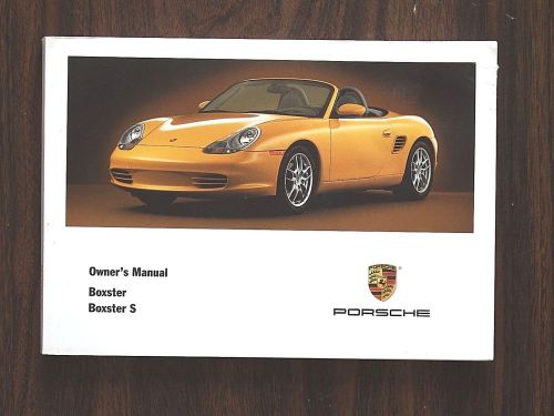 258pp factory original 2003  porsche boxster and boxster s (986) owner&#039;s manual,