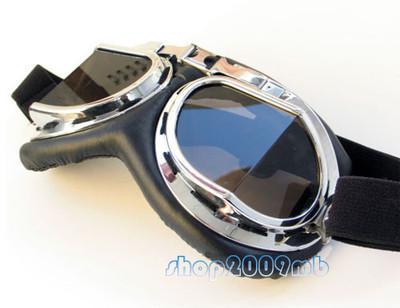 Goggles motorcycle bicycle aviator pilot bicycle cycling glass eyewear bk