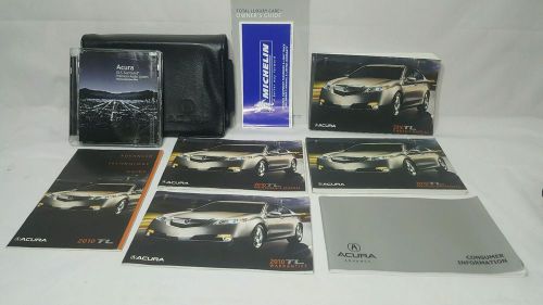 2010 acura tl owners manual 10 w/ navigation guide books oem set / free shipping