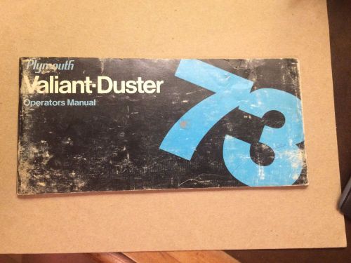 1973 plymouth valiant -duster owners manual original.  db12