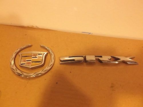 2004-2009 cadillac srx rear hatch trunk liftgate emblem logo decal set oem