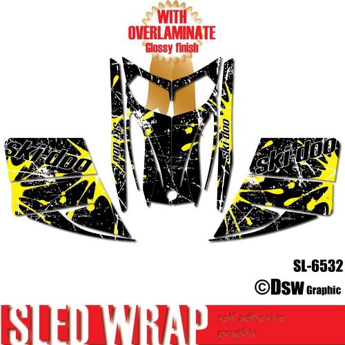 Sled wrap decal sticker graphics kit for ski-doo rev mxz snowmobile 03-07 sl6532