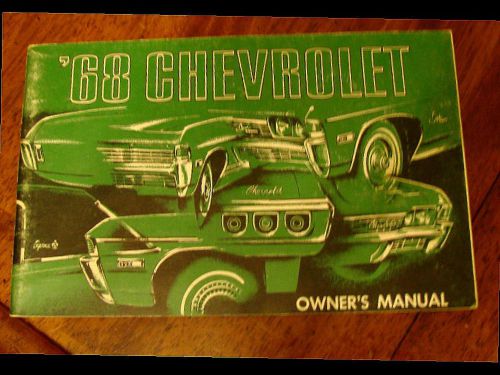 1968  68 chevrolet chevy owner&#039;s manual original