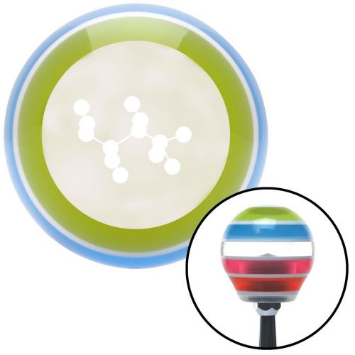White molecule structure  stripe shift knob with m16 x 1.5 insert chopper mg tc