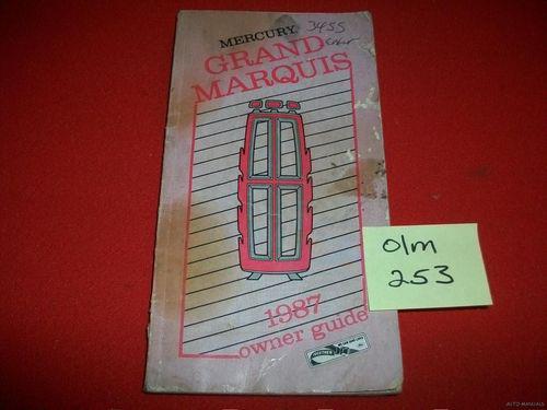 1987 mercury original factory owner's manual guide grand marquis models