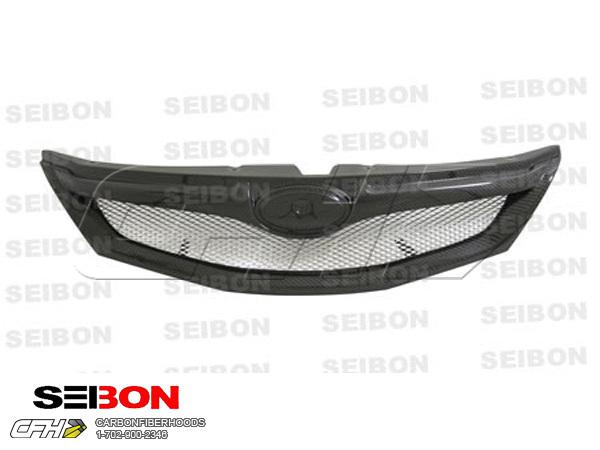 Seibon carbon fiber sti-style carbon fiber front grille grill subaru impreza, wr