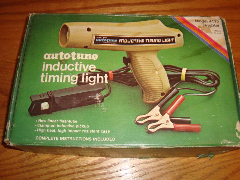 Vintage 1975 auto-tune inductive timing light model 4115 brighter original box 