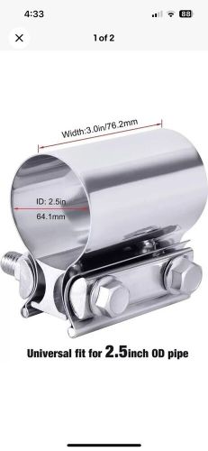 EVIL ENERGY 2.5 Inch Exhaust Clamp,Butt Joint Band Clamp Sleeve Coupler (J1L), US $7.75, image 3