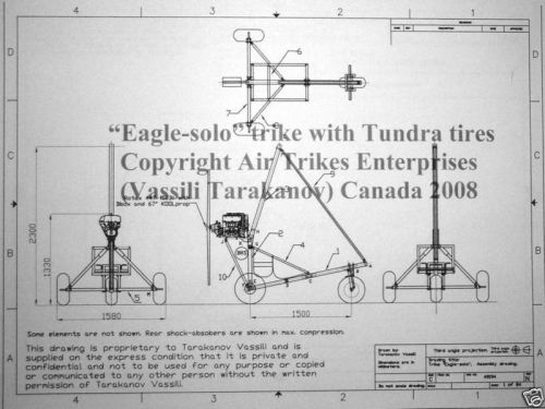 Eagle trike chassis plans (Experimental or ultralight aircraft), US $99.95, image 7