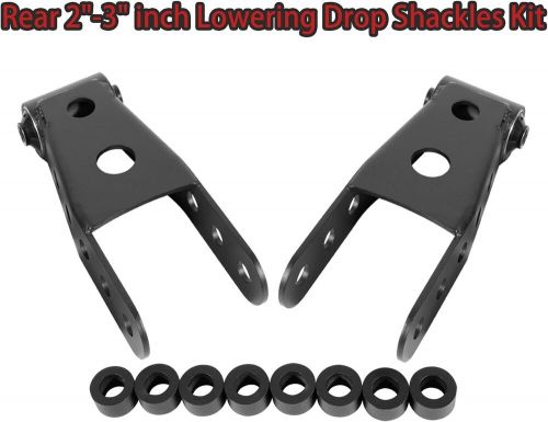 Rear 2&#034;-3&#034; drop shackles lowering kit for chevrolet silverado sierra 1500 88-18