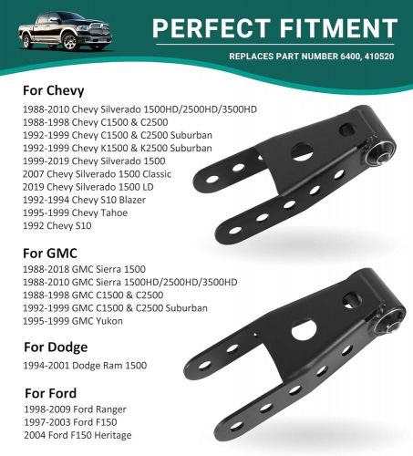 Rear 2"-3" Drop Shackles Lowering Kit for Chevrolet Silverado Sierra 1500 88-18, US $52.11, image 7