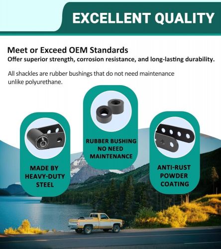 Rear 2"-3" Drop Shackles Lowering Kit for Chevrolet Silverado Sierra 1500 88-18, US $52.11, image 8