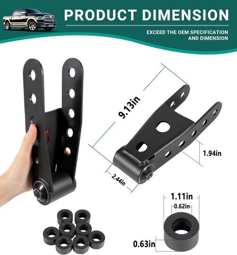 Rear 2"-3" Drop Shackles Lowering Kit for Chevrolet Silverado Sierra 1500 88-18, US $52.11, image 11