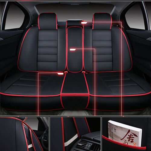 Universal Full Set Luxury 5 Seats PU Leather Front & Rear Car Seat Cover Cushion, US $79.01, image 7