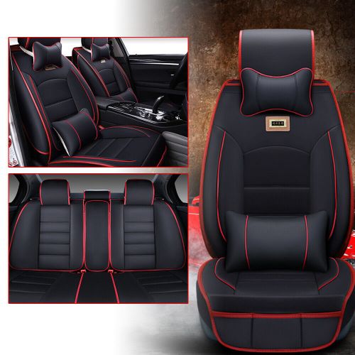 Universal Full Set Luxury 5 Seats PU Leather Front & Rear Car Seat Cover Cushion, US $79.01, image 9