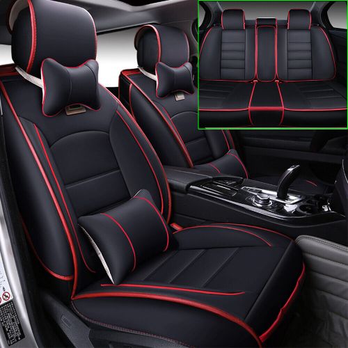 Universal Full Set Luxury 5 Seats PU Leather Front & Rear Car Seat Cover Cushion, US $79.01, image 13
